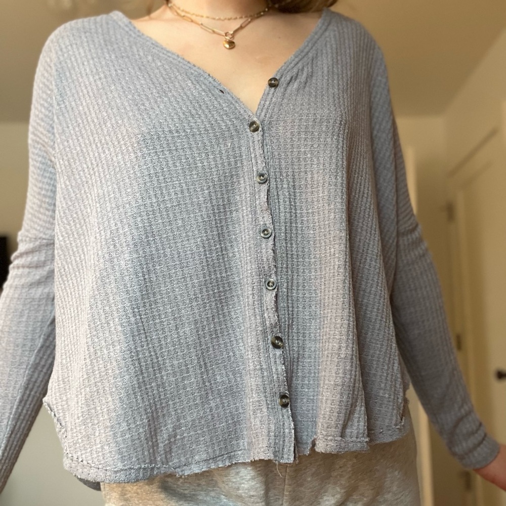 Urban outfitters grey-blue button down cardigan